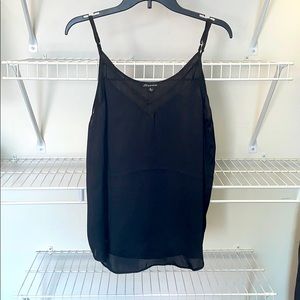 Black Satin and Sheer Tank